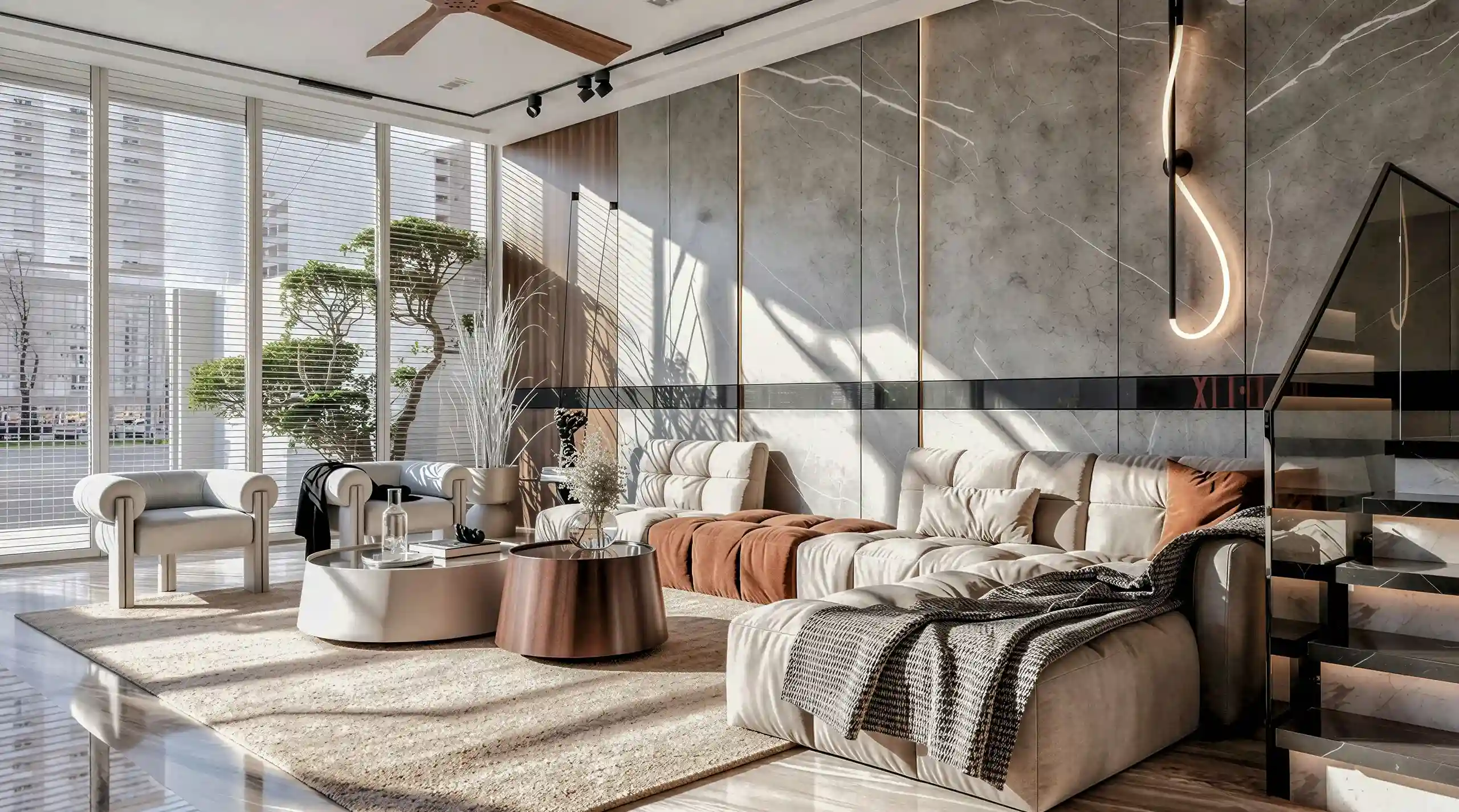 Luxury Apartment Interior Dubai | Modern Living Room Design Dubai | Contemporary Interior Design Dubai | High End Interior Design Dubai
